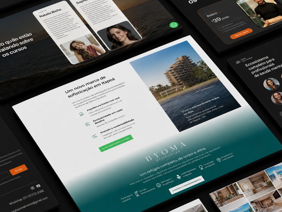 Página de vendas do empreendimento imobiliário Byoma Residences, frente-mar em Itapoá